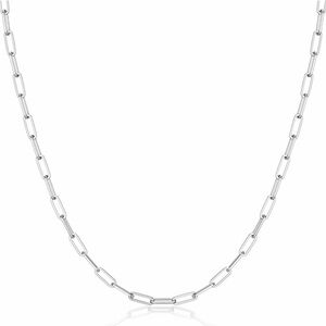 #45 Gold Plated Silver Paperclip Chain Necklace